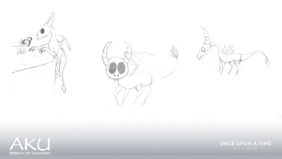 ouatstudio's tweet photo. Almost 5 years ago, the character Aku was created. Here are the first sketches! 🖌️ He’s come a long way since then. #AkuProject #CharacterDesign #Evolution #AkuRebirthOfShadows #indiegames #indiegames #IndieGameDev #IndieGame https://t.co/O8NAMK1bhl