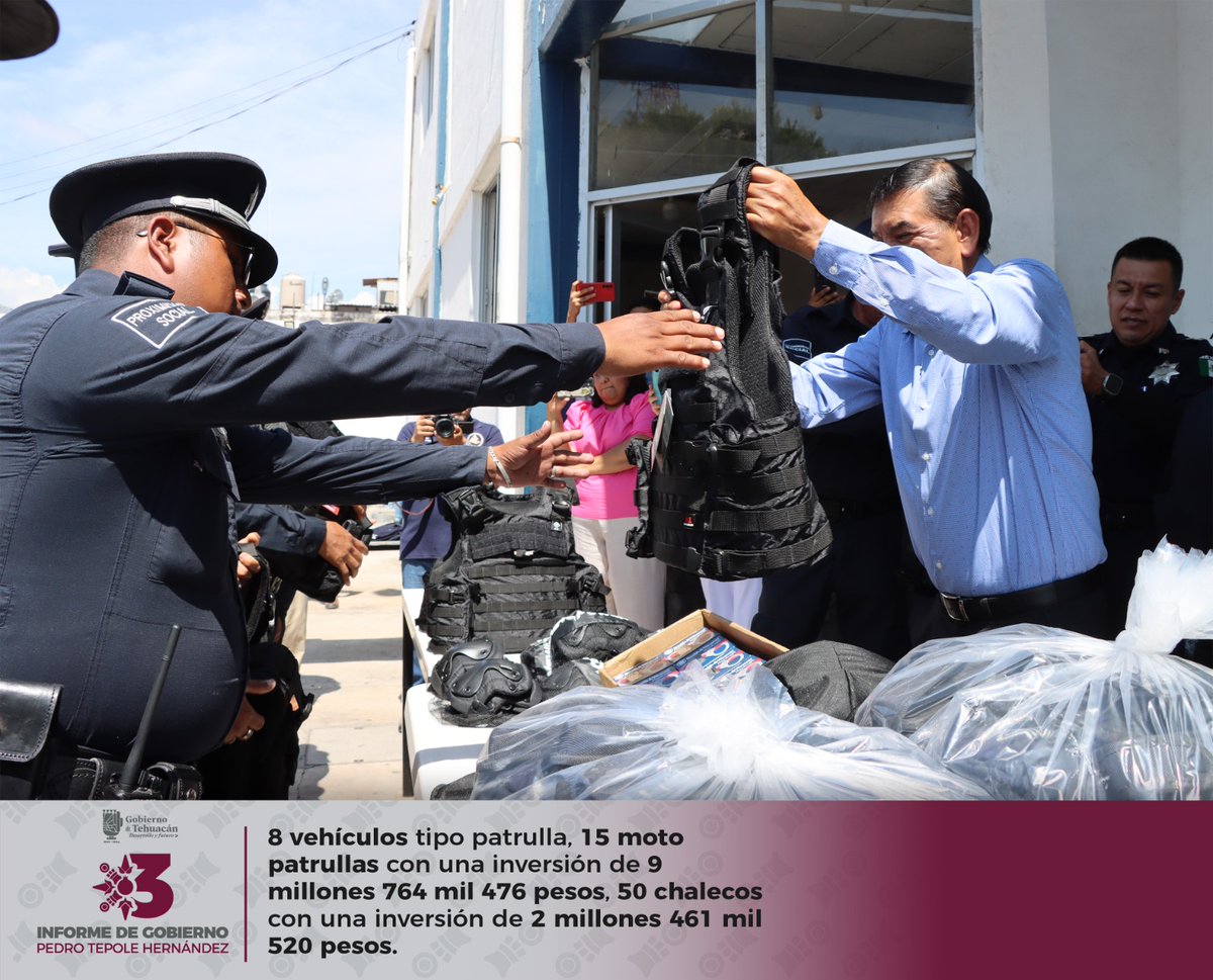 TehuacanGob's tweet photo. 🔒🤝 En Tehuacán, la seguridad es una prioridad. Fortalecimos los mecanismos de impartición de justicia y promovimos la colaboración entre el gobierno y la ciudadanía. ¡Juntos construimos un municipio más seguro! #DesarrolloYFuturo #3erInformeDeGobiernoPedroTepole https://t.co/F3lchWhicF