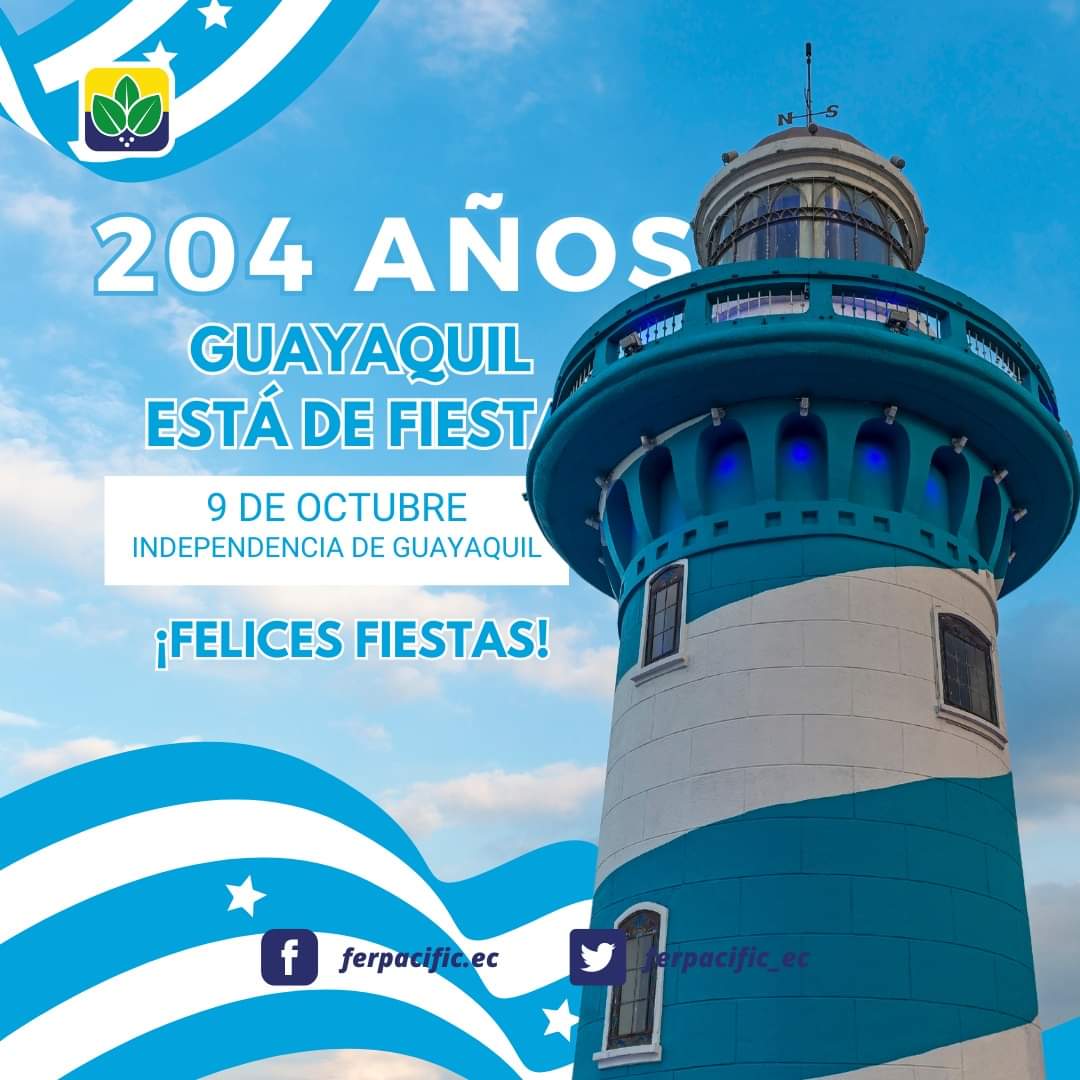 ferpacific_ec's tweet photo. ¡Hoy celebramos nuestra identidad! 🇪🇨 El 9 de octubre de 1820, Guayaquil gritó ¡Libertad! y forjó el camino hacia nuestra independencia. 
¡Viva Guayaquil! 

#9deOctubre #Guayaquil #PrimerGritoDeIndependencia https://t.co/5AdTHuzfAz