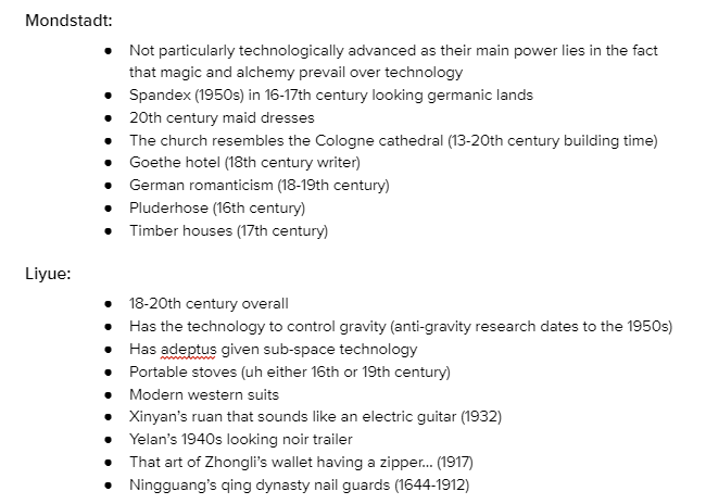 mossyshore's tweet photo. i'm gonna be real annoying for a second but here's my "genshin has always been anachronistic and not set in a particular time period" list of things that i could think of from the top of my head: https://t.co/dE7tOB6dZV