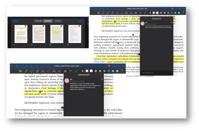 This semester I've been giving my students extra credit if they submit an 'academic fit check' detailing how they do academic work in whatever way works for them. The results have been cool! Check out my students' sweet candle ambiance, color-coding excellence, + digital comments