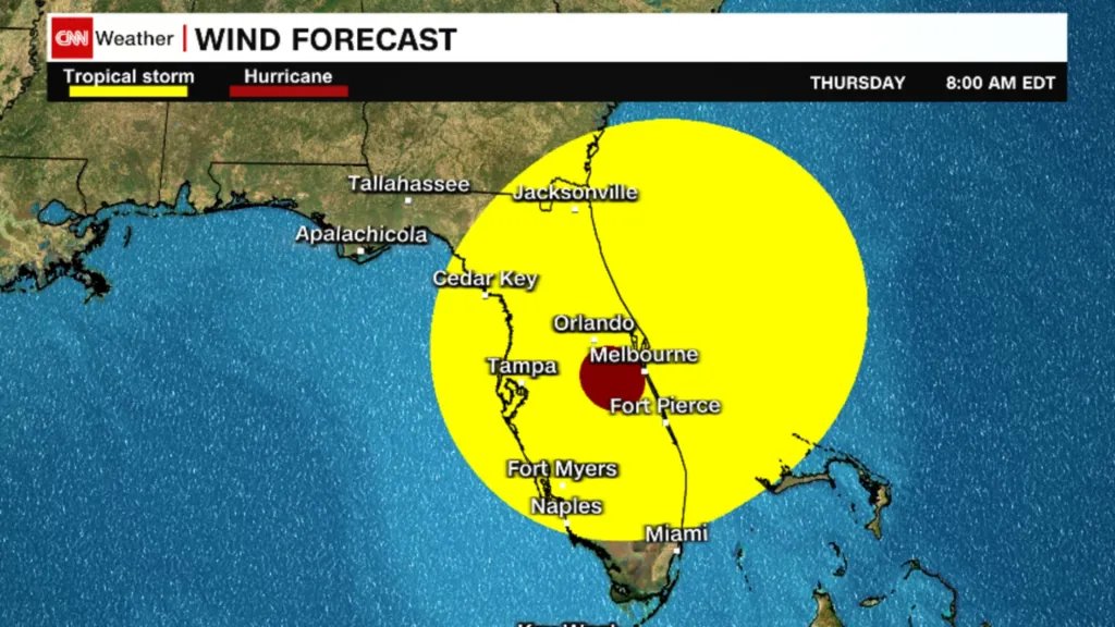 El campo de viento de Milton se extenderá desde Miami hasta Savannah

🔗 Sigue leyendo nuestro liveblog: cnn.it/4gXCsYk