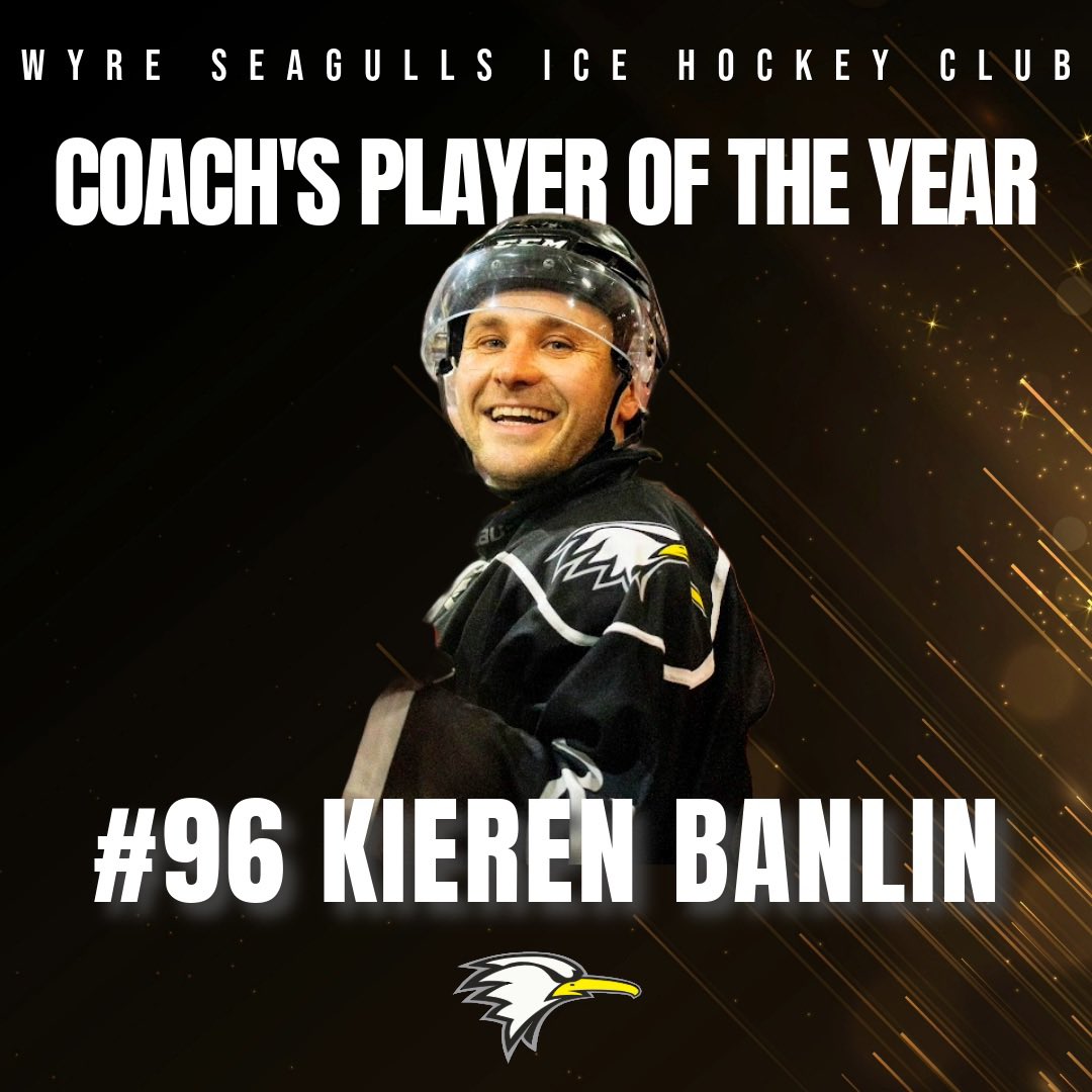 🏆 2023/24 SEASON AWARDS 🏆

We are pleased to announce this years Club award winners: 
Forward of the Year: #2 David May; Defender of the Year: #8 Paul Baker; Most Improved Player: #82 John McSwiggan; &amp; Coaches Player of the Year: #96 Kieren Banlin. 

Congratulations boys! 🏒🥅