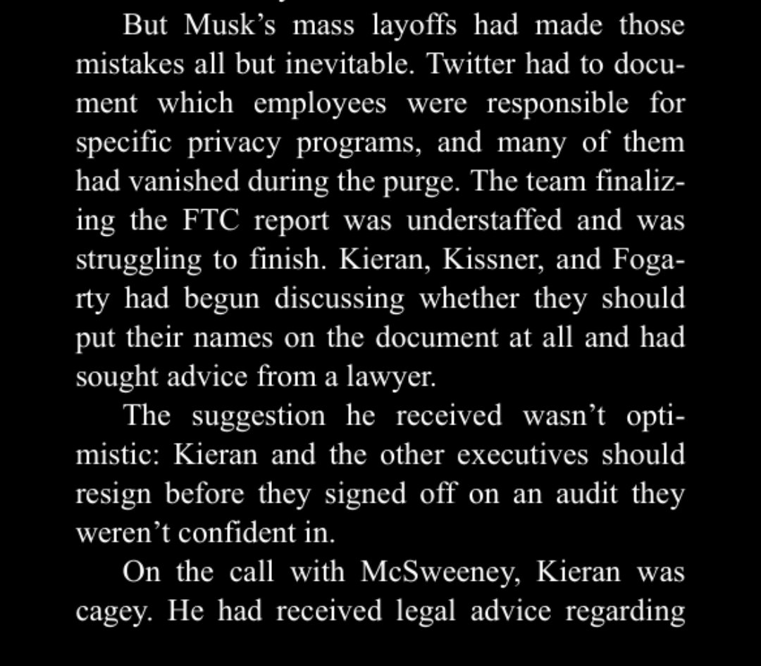 Hexhomos's tweet photo. you know who else got fired en masse? the people who handle your data privacy. Elon refused to comply with the FTC and spammed them with multiple lawsuits until they dropped the matter; but THERE IS NO DUE DILIGENCE WITH YOUR PRIVATE DATA.  Employees were taking the fall. https://t.co/fEhCeZvQG1