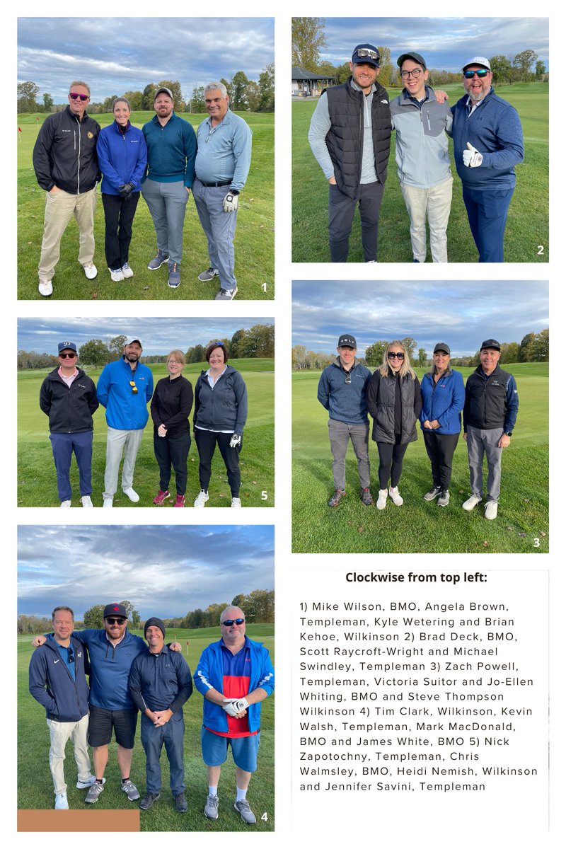 Today, Templeman LLP, BMO, and Wilkinson &amp; Company LLP held their annual golf tournament at Trillium Wood Golf Course. The fall foliage made it the perfect setting to connect with business partners ahead of Thanksgiving! #Networking #FallGolf #Thanksgiving