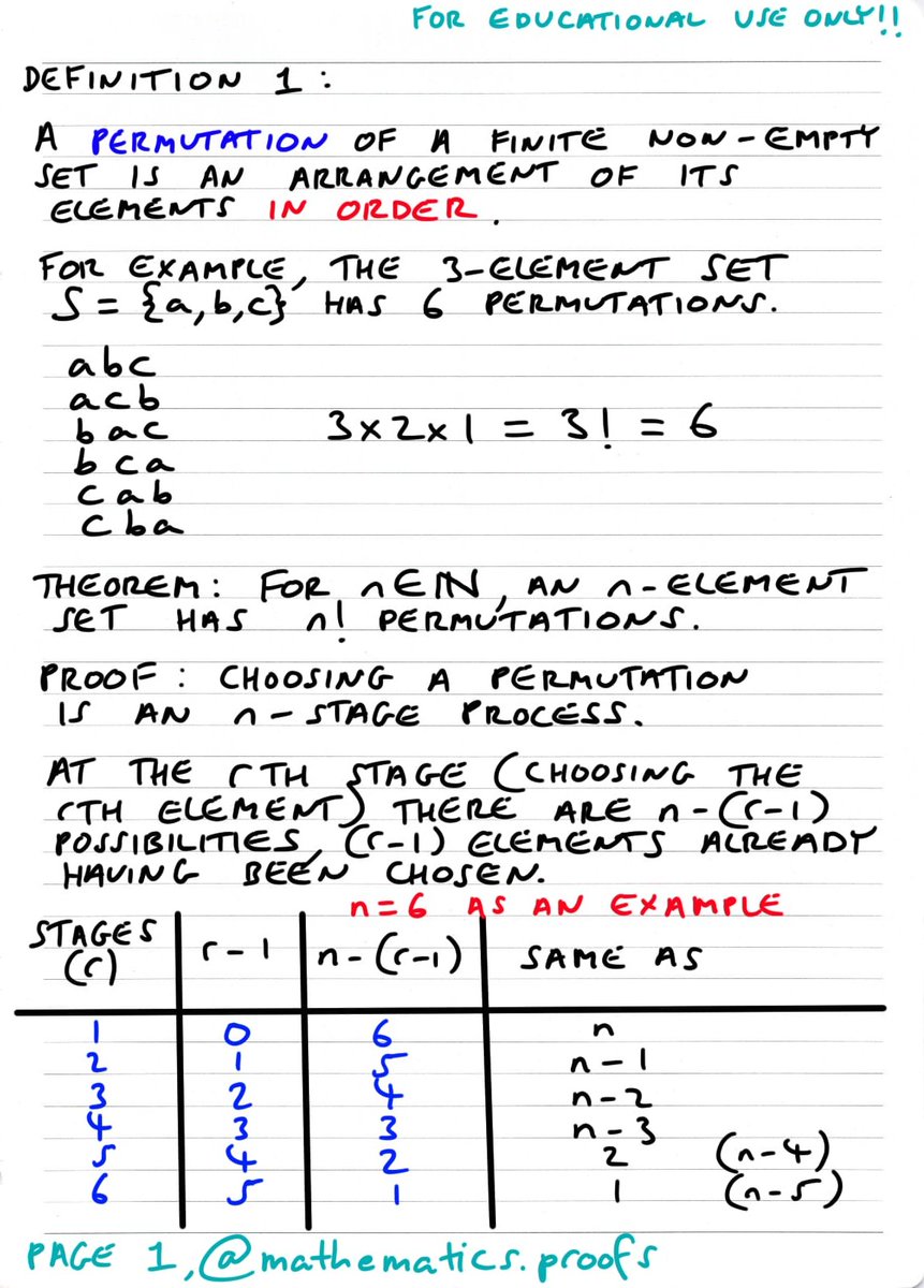 tiago_hands's tweet image. #Combinatorics: Extra notes related to #permutations.

#ALevelMathematics #FurtherPureMaths