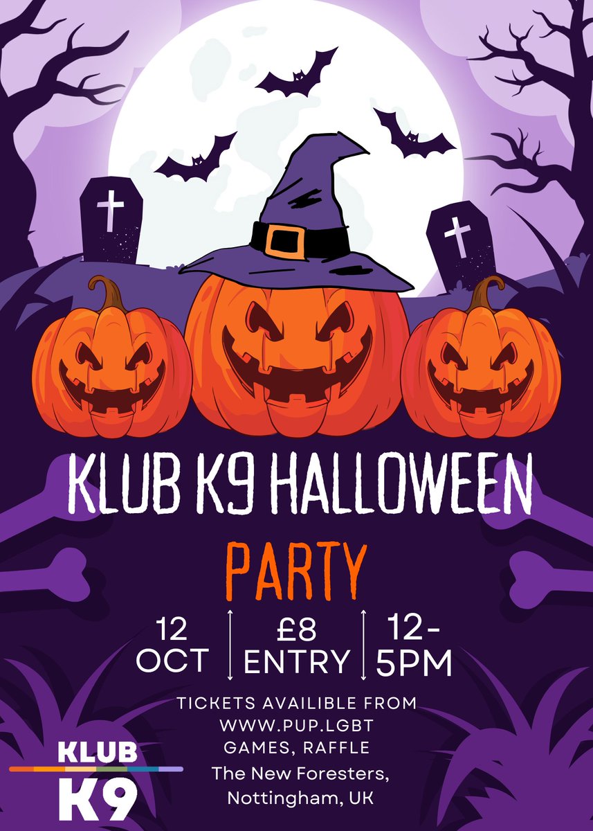 Alright you lazy bones! We’ve been busy sorting a Halloween event for a howling good time this coming Saturday. You coming?

Tickets available at PUP.LGBT for just £8 (including a drink!!) Prizes for best dressed, raffle, games, mats, music and more!
See you there!