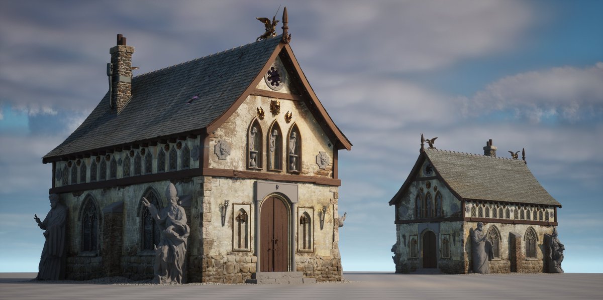 PS_Leoluch's tweet image. Stones and window first pass done. Wood beam next. Really happy with the current look