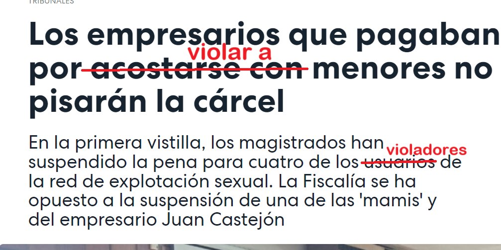 Cada día da más náuseas esto de corregir titulares. Violadores, <a href="/ORMurcia/">Onda Regional</a>. Son violadores. Acostarse con menores es violar.