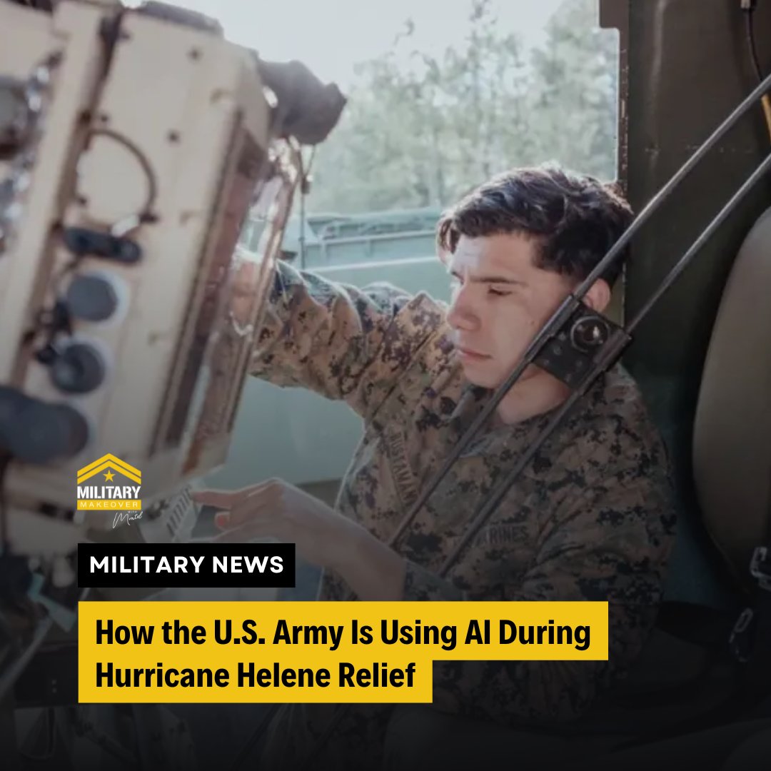 MilitaryMkover's tweet image. The U.S. Army&apos;s 18th Airborne Corps is using the Maven Smart System 🧠 to help FEMA respond to Hurricane Helene by mapping road closures and supply needs in real-time, leveraging AI for faster decision-making and aid distribution.

#MilitaryMakeover #USArmy #MavenSmartSystem