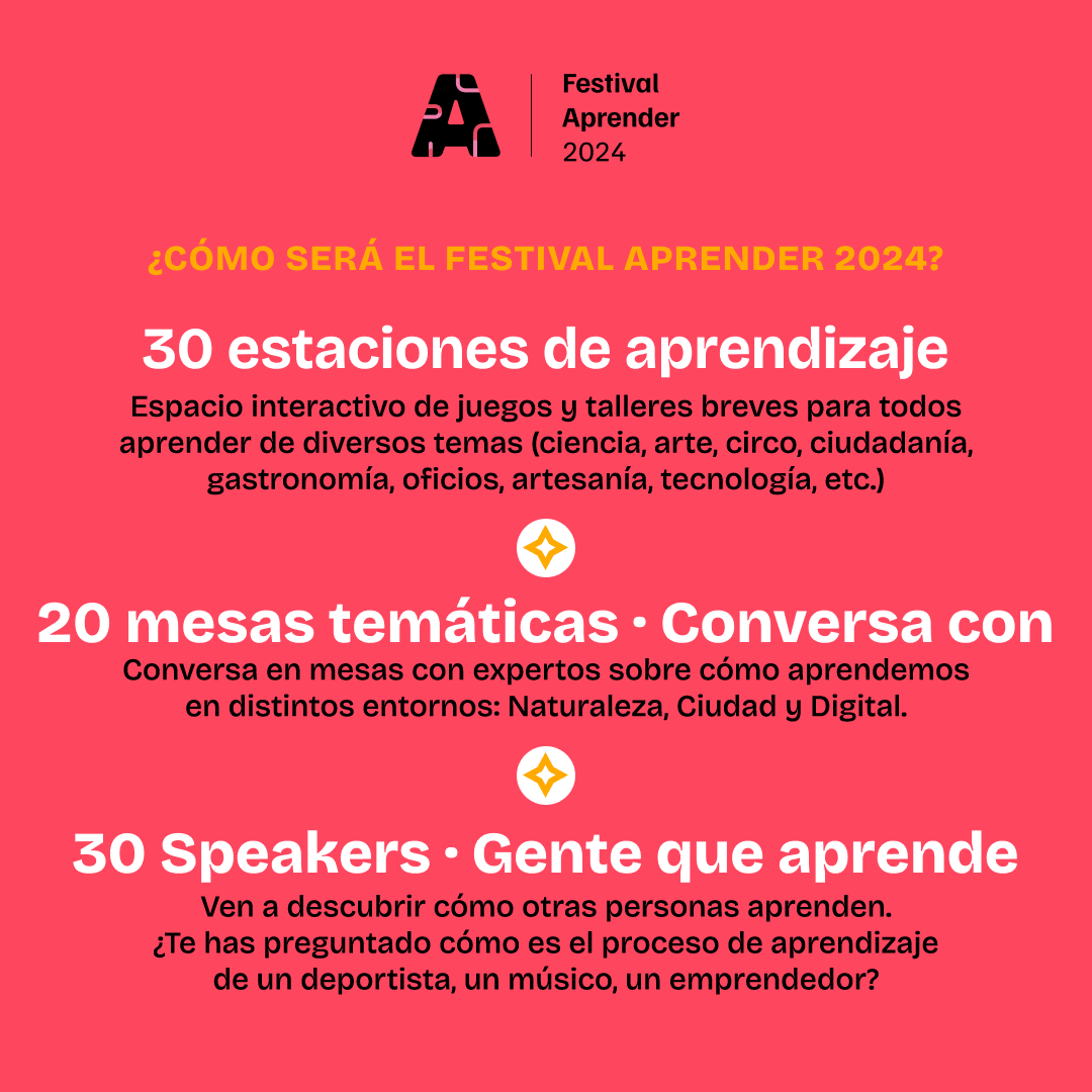 CorpArtes's tweet photo. FESTIVAL APRENDER 2024⭐
Desde este viernes 11 hasta el domingo 13 de octubre, no te pierdas la II Edición del #FestivalAprender en @centroGAM.
Acompaña a #CorpArtes en la mesa de diálogo: ¿Cómo aprendemos en la educación informal?
🎟️Entradas gratis: https://t.co/pCL6i6BxAU https://t.co/uuZRMH8Zus