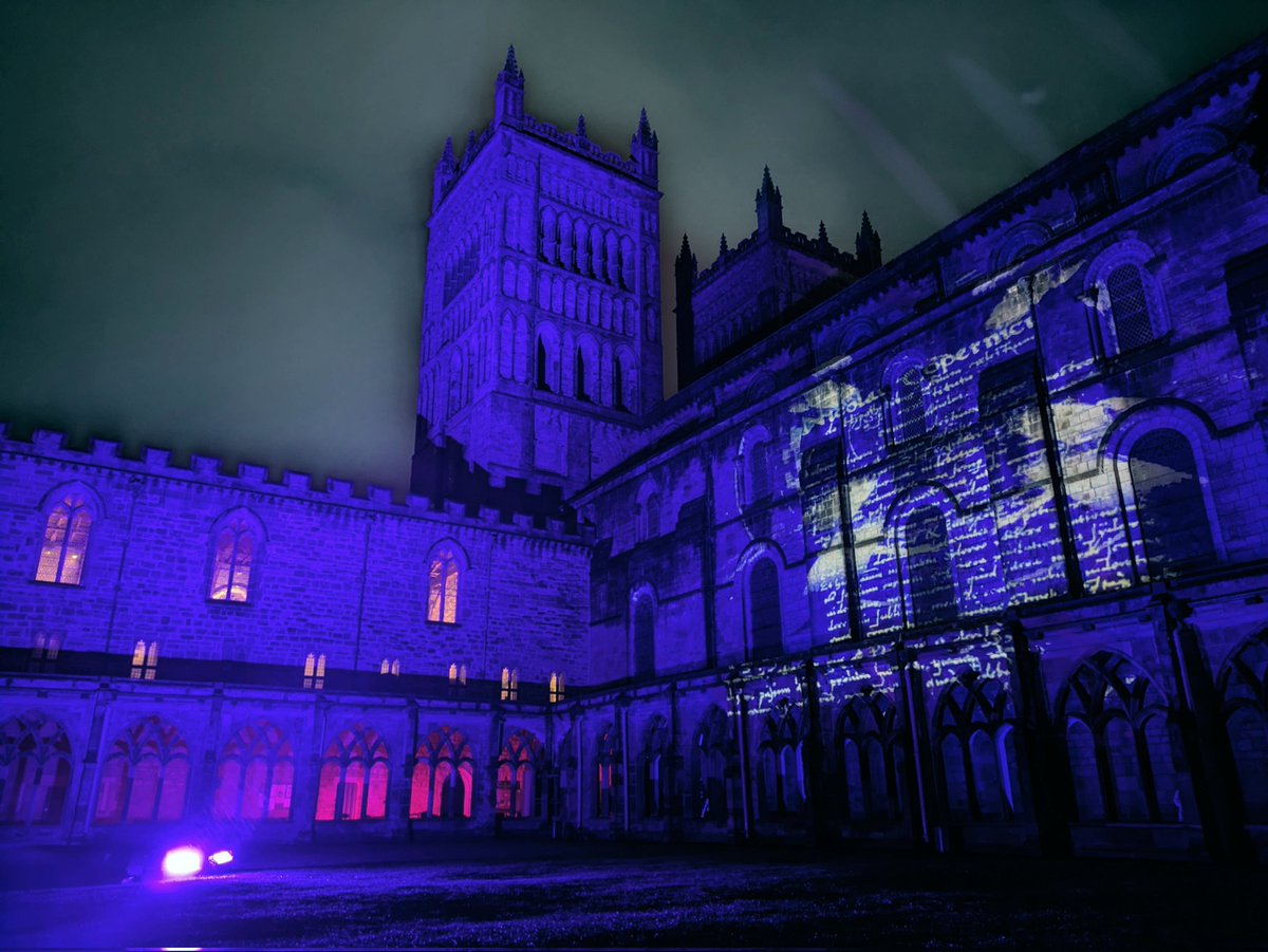 Super cool to attend the opening night of #Luxmurals at <a href="/durhamcathedral/">Durham Cathedral</a> tonight! Worth getting drenched in the rain! ☔🌌🔦🕯️