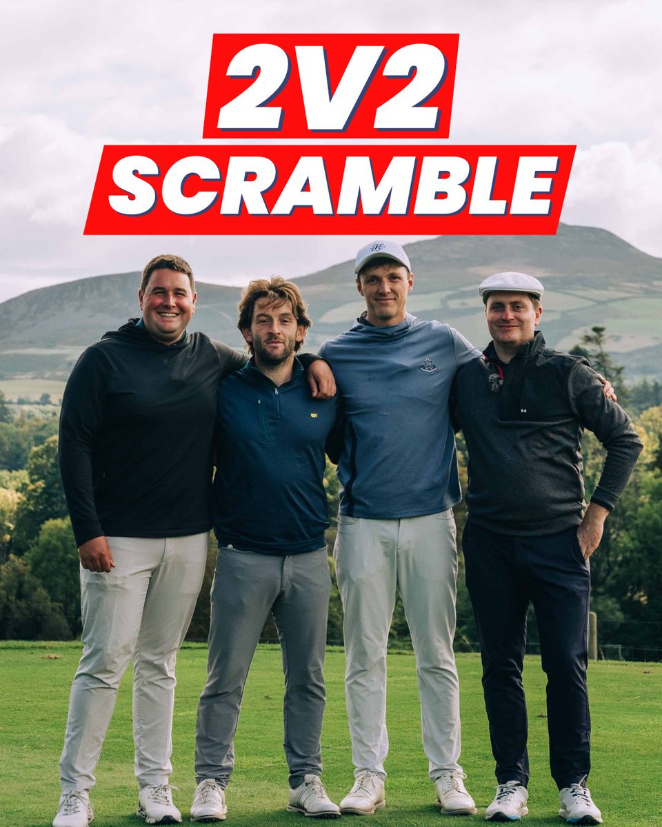 2v2 Scramble goes live tomorrow.
<a href="/davidcareygolf/">David Carey</a> &amp; Darragh Flynn took on Jonny &amp; Josh Adams PGA Pro in a 9 hole match at <a href="/powerscourtgolf/">PowerscourtGolf</a> West course.

This was so much fun, the craic was mighty and so was the quality of golf!

Comment below who you think wins the match &amp; make