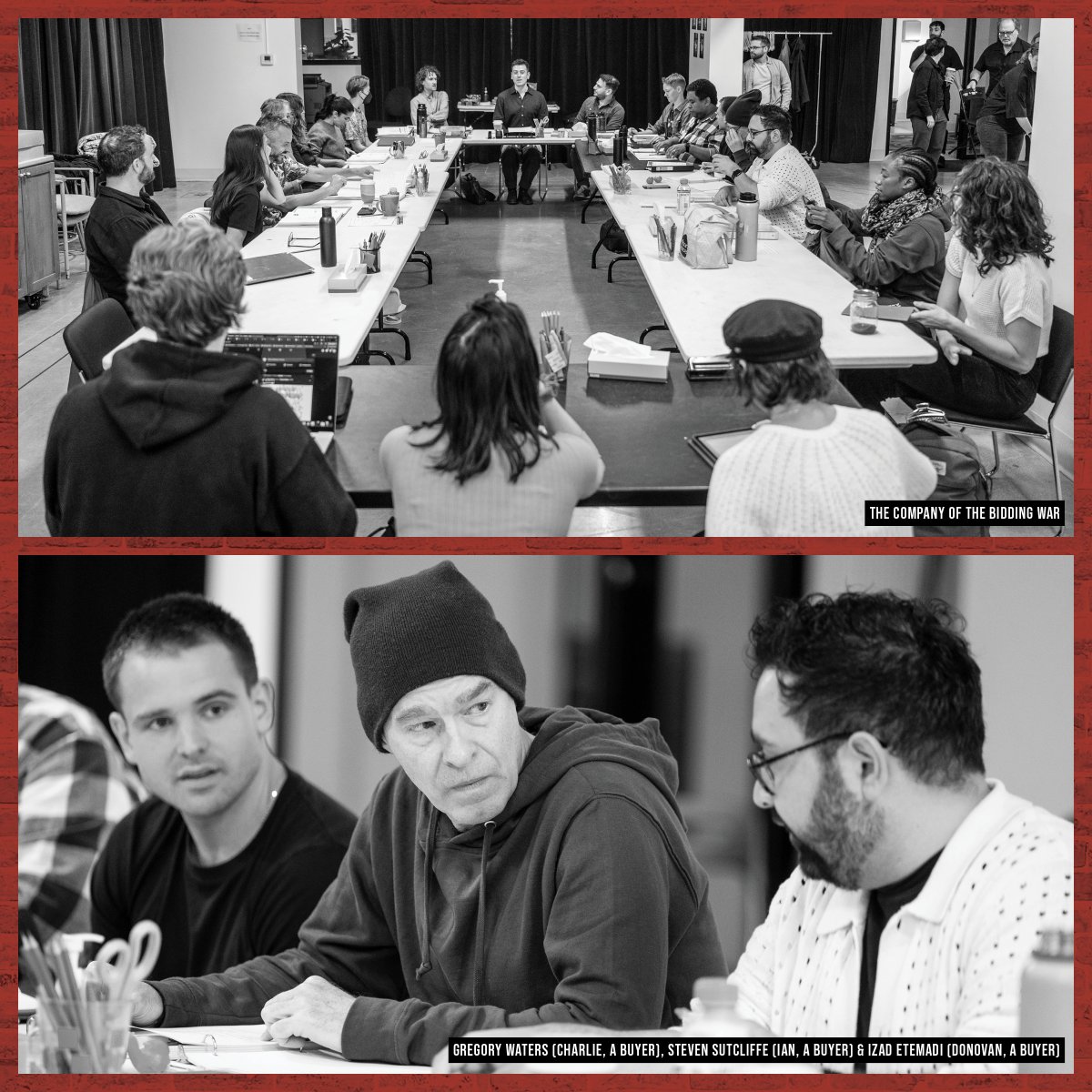 crowstheatre's tweet photo. We threw open the doors Monday for the comedically gifted cast of THE BIDDING WAR and the first read-through of the new play from Michael Ross Albert. There were plenty of laughs &amp; several gasps as the actors dove into the show’s antics with abandon!

🎟 https://t.co/hj7Tt2LJP5 https://t.co/VIZZekFRU7
