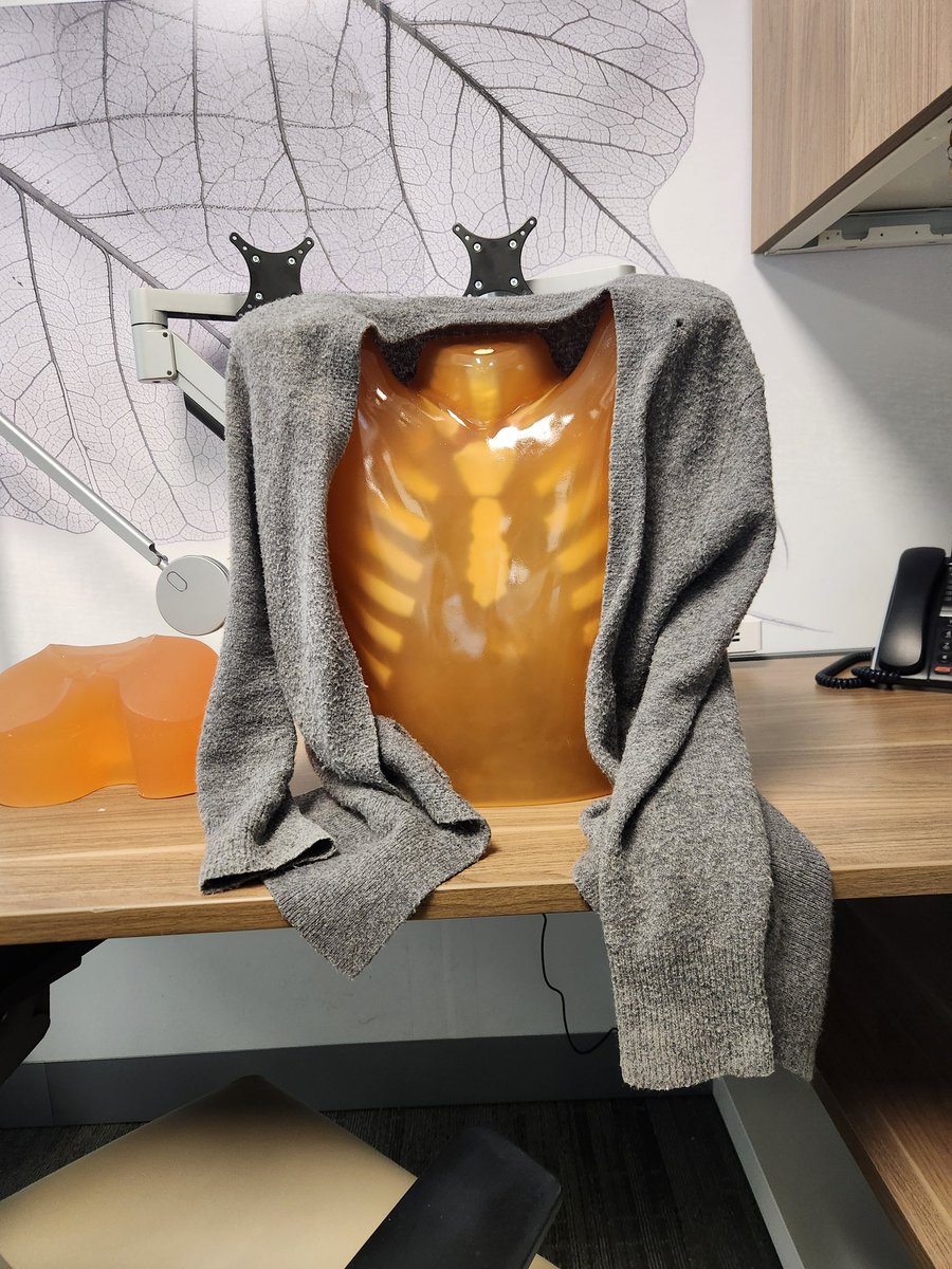It's giving Sweater weather, 
It's giving Spooky scary skeletons, 
It's giving Trying to conceal an anatomical phantom while transporting it across the hospital 

#medphys #phantom #Halloween