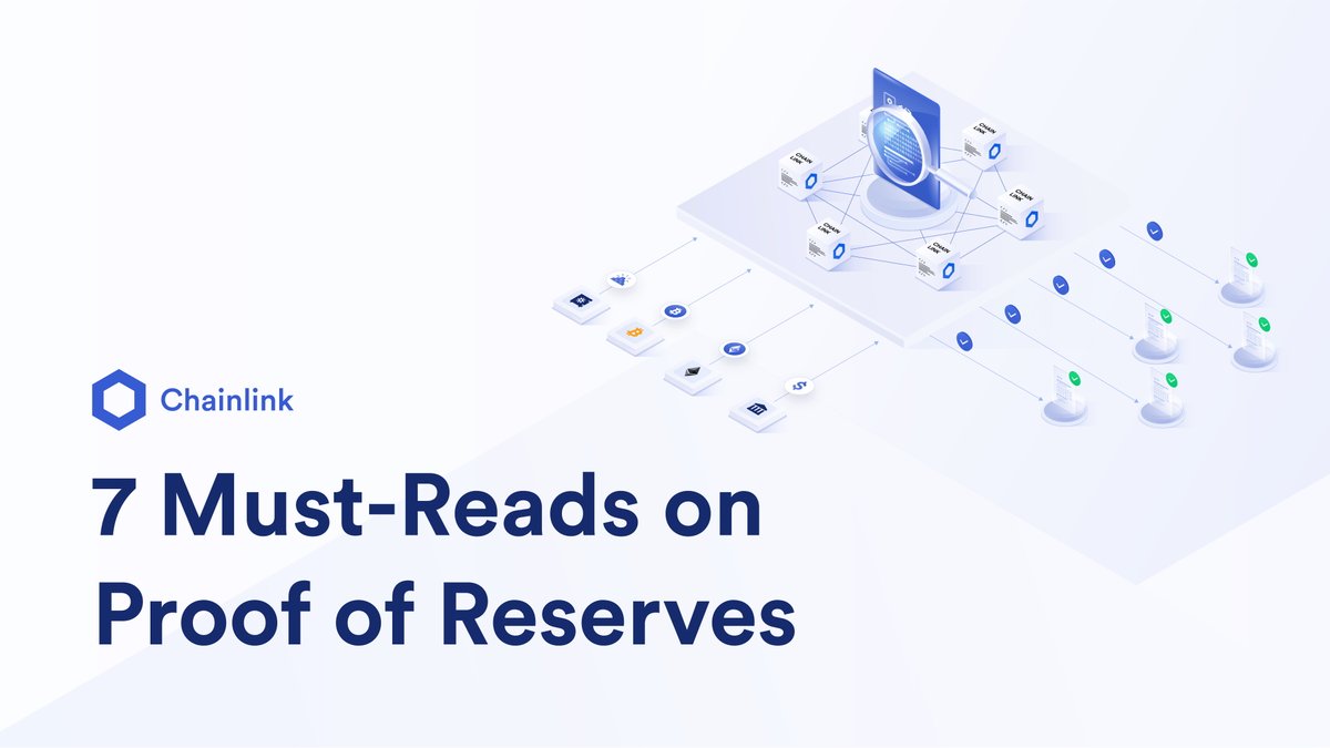 Chainlink Proof of Reserve (PoR) introduces end-to-end transparency to  offchain and cross-chain reserves through unmatched security and  verifiability. The Chainlink PoR starter pack: https://t.co/C0jBcGGrRW