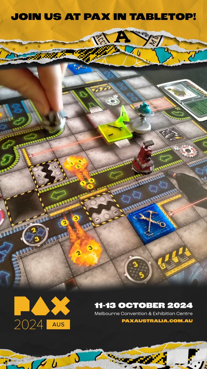 A long-time favourite in Tabletop at #PAXAus, Robo Rally will be running Learn-to-Play sessions all weekend, with some all-new content! Plus, don't forget the annual PAX Aus championship on Saturday night - do you have what it takes to outwit the other racing robots?