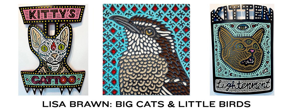 Lisa Brawn
Big Cats &amp; Little Birds
Painted woodcarvings
October 9 - Nov 30
yarddog.com