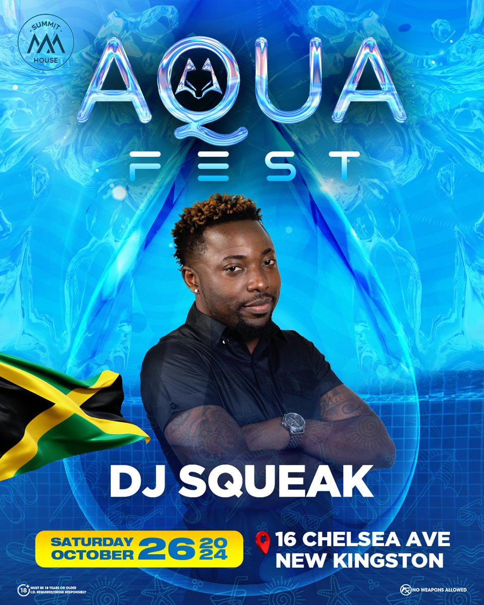 Lets party with Dj Squeak juggling  the freshest mixes, 🔥

See you Saturday, October 26, 2024. 🗓️🎶

Follow us @aquafestja on instagram and tiktok for all the latest updates and details‼️#DJSqueak #Aquafest #SocaVibes #Dancehall #Girl #Songs