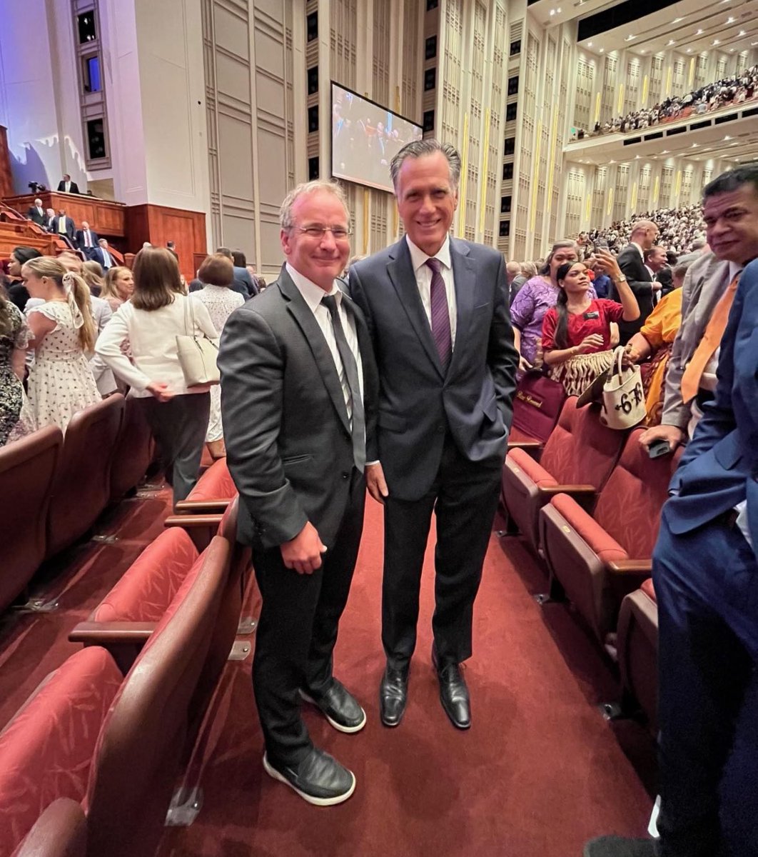 AlbertaNumber1's tweet image. This weekend my friend, @GrantHunterUCP and I attended General Conference of The Church of Jesus Christ of Latter-day Saints in Salt Lake City.
I met @MittRomney there. He is a man I respect. It is good to value principle and doing what is right over partisan politics.