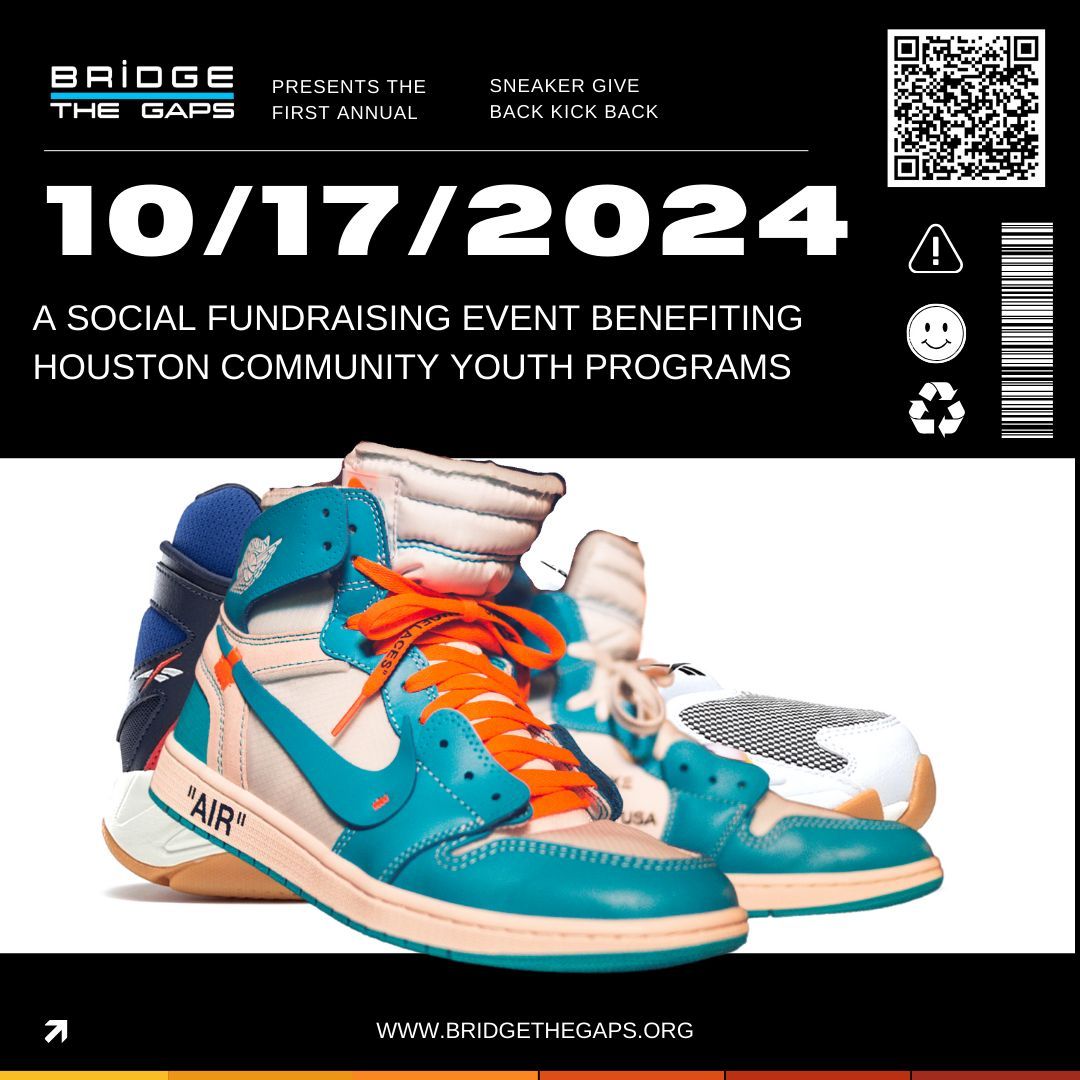 It's a FUN Fundraising Event You Don't Want To Miss out on!
Join Us Oct 17th! Can't make it, consider buying a ticket and donating it to a student who would LOVE to join us! 
lnkd.in/gKByCY4Z #btg4youth #sneakerheads #kickback #houston  #jordan #nike #kicks #airjordan