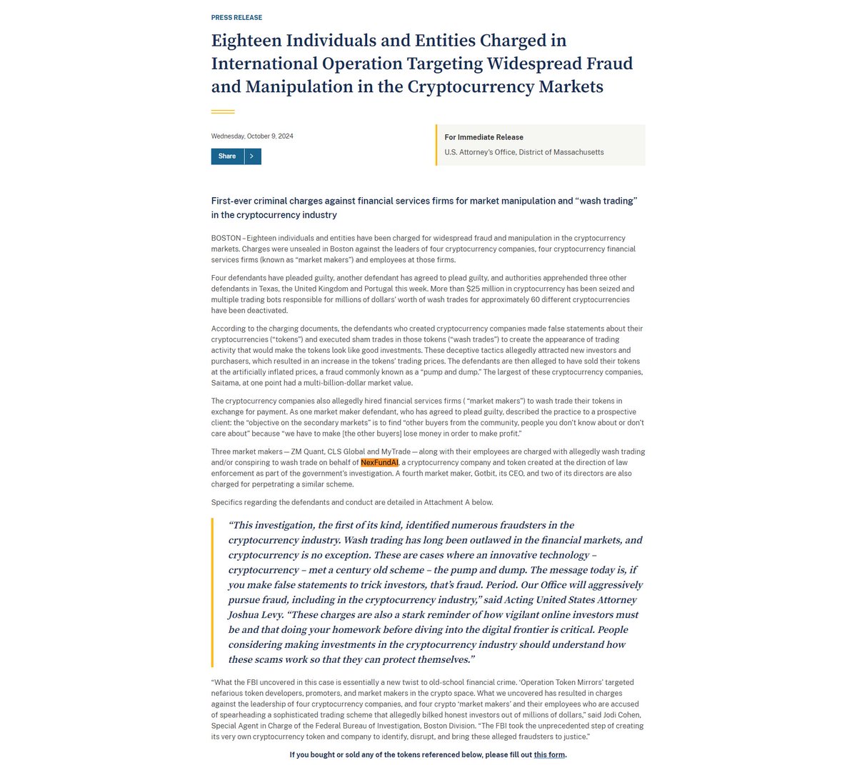 🚨 JUST IN: 🇺🇸 FBI created 