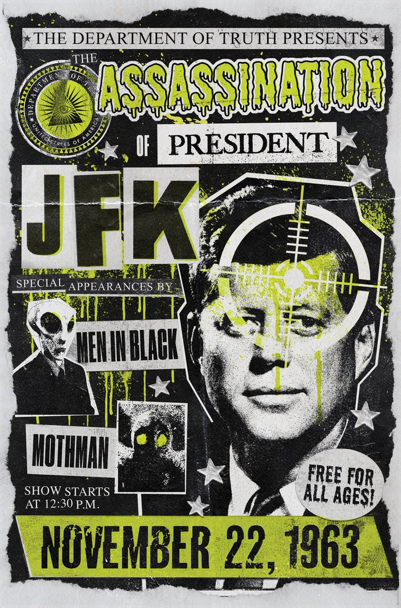 Kerin Cunningham ★ (@kerincunningham) on Twitter photo My cover for issue #25 of the incredible comic series Department of Truth by <a href="/JamesTheFourth/">James Tynion IV</a>!! 🖤 This one is a #NYCC exclusive. Thank you to everyone at <a href="/ReadTinyOnion/">Tiny Onion</a> for asking me to design this morbid gig poster and my very first comic cover ✨ My cover for issue #25 of the incredible comic series Department of Truth by <a href="/JamesTheFourth/">James Tynion IV</a>!! 🖤 This one is a #NYCC exclusive. Thank you to everyone at <a href="/ReadTinyOnion/">Tiny Onion</a> for asking me to design this morbid gig poster and my very first comic cover ✨