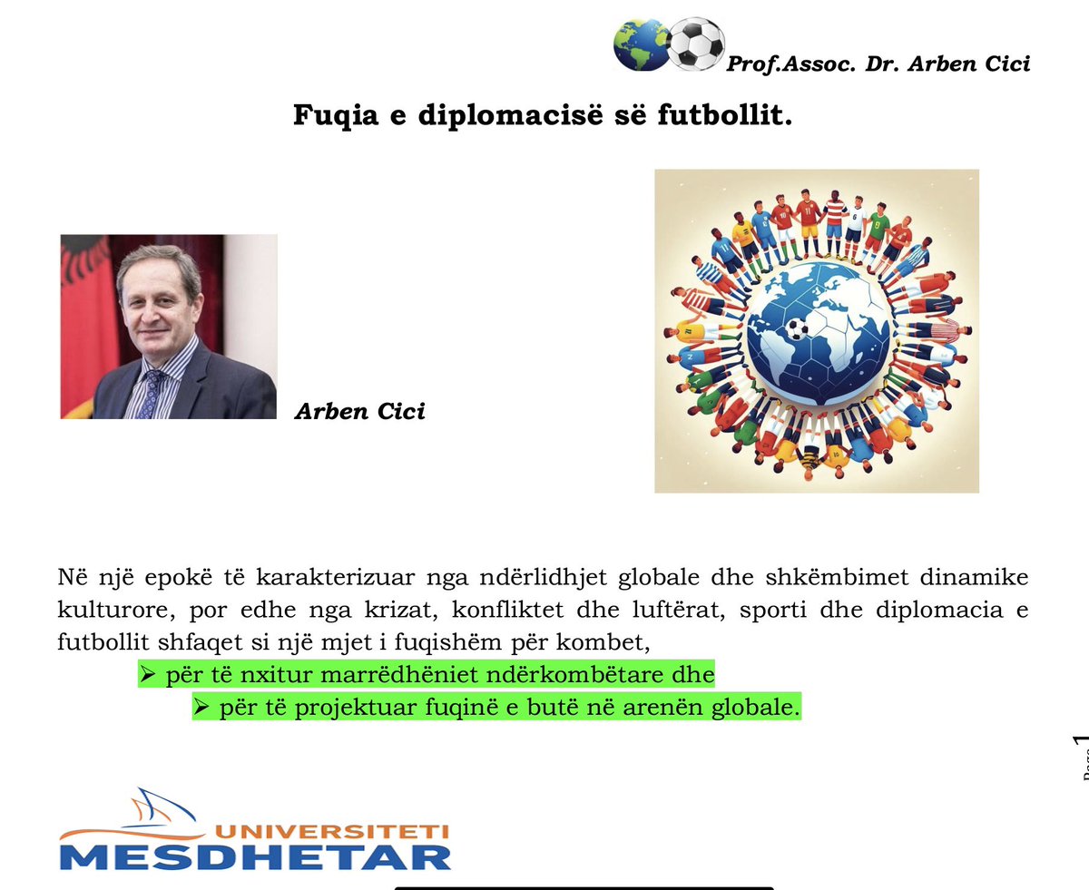 📚The new academic year 24-25 at the Mediterranean University 🇦🇱began with open lecture&amp;interesting conversation w-colleagues&amp;students of the Faculty of Law and Humanities, with the theme "The power of football diplomacy"⚽️. <a href="/FSHForg/">FSHF</a> <a href="/FIFAcom/">FIFA</a> <a href="/FIFAWorldCup/">FIFA World Cup</a> <a href="/UEFA/">UEFA</a> @EURO2024