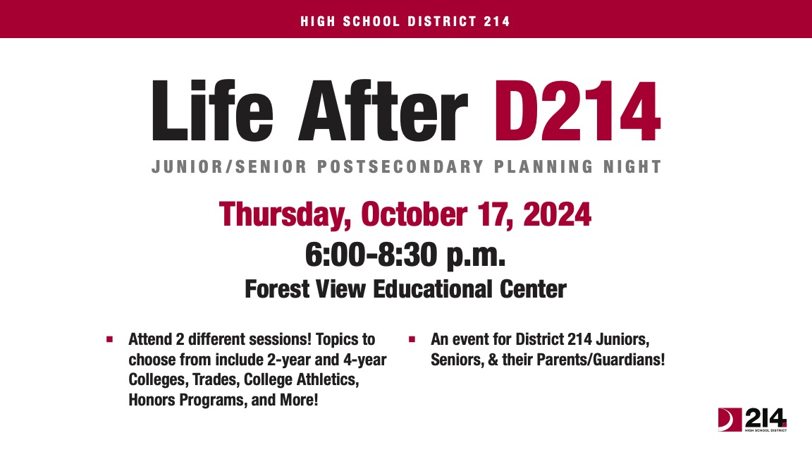 🗣️🗣️🗣️ Calling all Juniors &amp; Seniors <a href="/Wheeling_Cats/">Wheeling High School</a> Save the Date: Thursday, October 17
Stop by the College &amp; Career Center with any questions