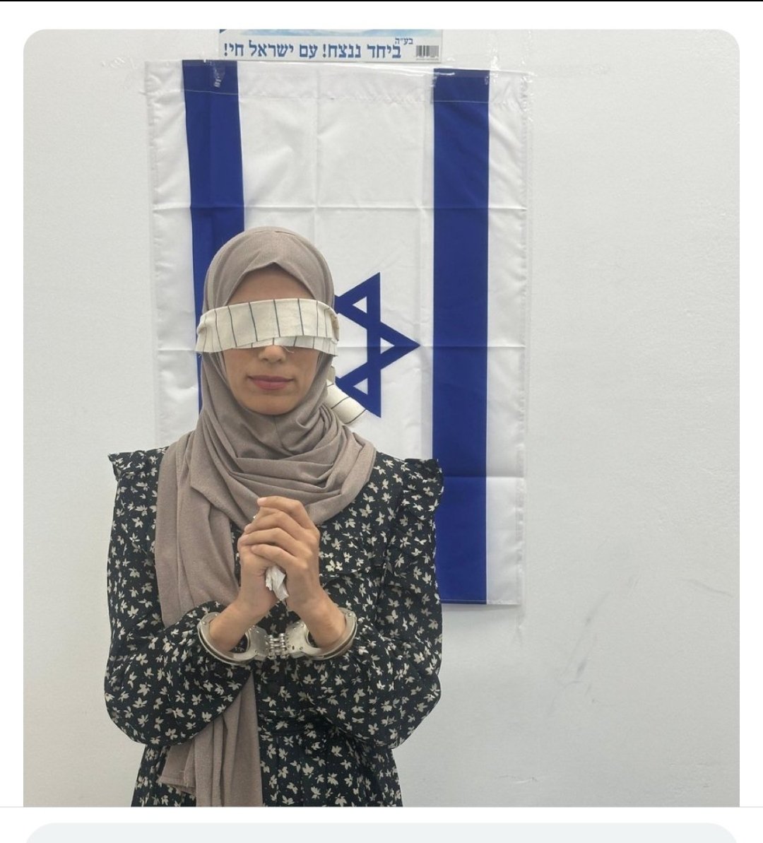 If youre a Palestinian citizen of the only democracy, and you happen to call for a ceasefire or post a TikTok showing your dress, the police will arrest u, force u to stand in front of the flag, and send your pic to the Hitlerite youth Telegram gcs to rally the public against you