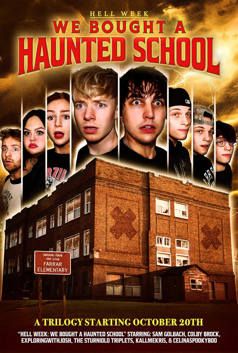 Hell Week Trilogy begins October 20th!! 👻😈 
We BOUGHT a Haunted School and lived in it for an entire week!

After YEARS of trying, we finally have a place of our own, this is bigger than anything we’ve done before. But guys, we were NOT prepared for the dark energy in that