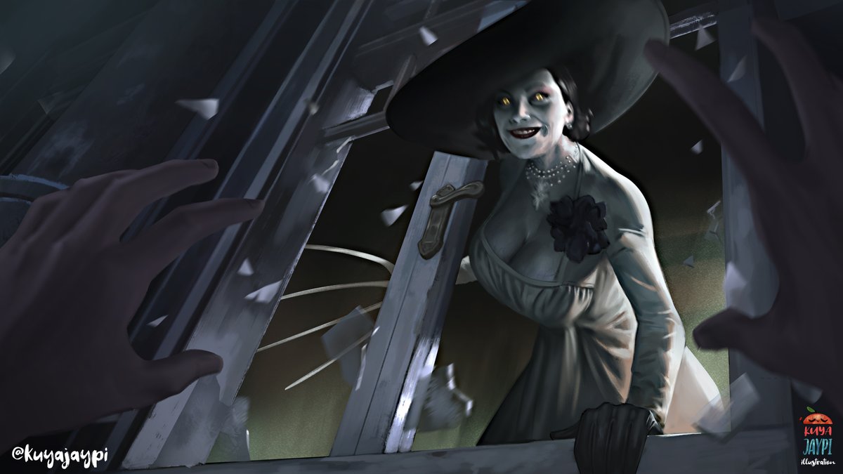 kuyajaypi's tweet photo. It's a dream come true!!!! @CapcomUSA_  commissioned me to paint an illustration of Lady Dimitrescu from Resident Evil Village ! Check out the game if you haven't already :D @re_games
#sponsored #ad #ladydimitrescu #ResidentEvil #Capcom https://t.co/La4bYXJOTn