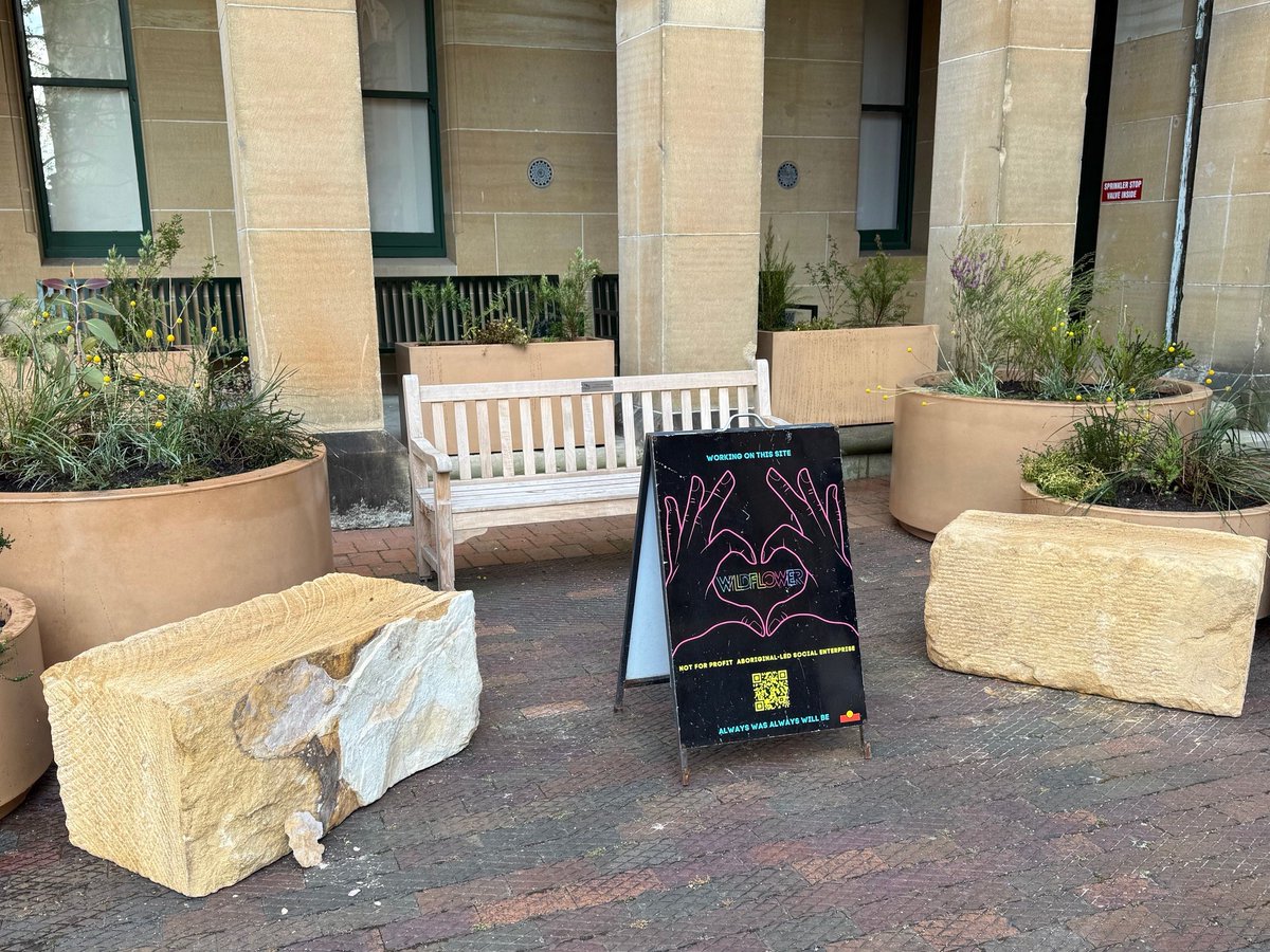 🥰 Next time you come to see us you'll notice some new spaces to sit in the courtyard.

It's been created by a group called Wildflower, an Aboriginal led social enterprise. 

Find out more: wildflower.org.au