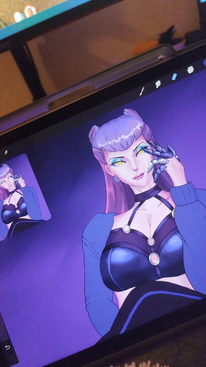honeeyduuck's tweet photo. WIP!
#LeagueOfLegendsArt #kda #kdaallout #evelynn https://t.co/8ZXIhqiyvb