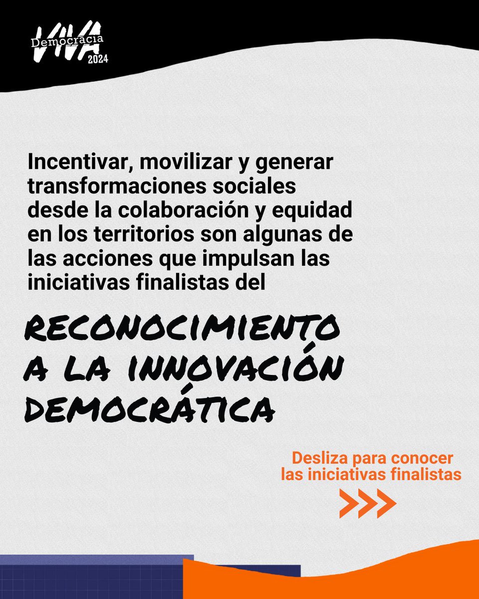AsuntosDelSur's tweet photo. #DemocraciaViva 

👉🏾Te invitamos a conocer al jurado de expertxs que evaluará las iniciativas finalistas más votadas del #ReconocimientoALaInnovaciónDemocrática .

🤩 ¡Este 11 de octubre no pierdas de vistas nuestras redes para conocer las iniciativas ganadoras! https://t.co/imllQroTES