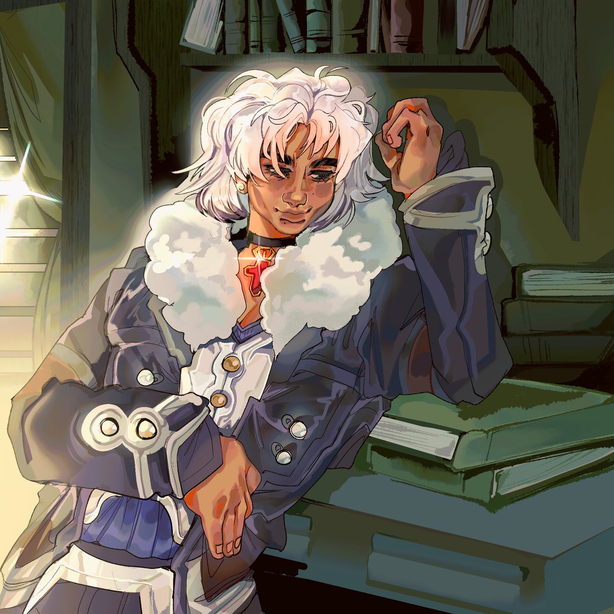 Alvis comm for the wonderful <a href="/ashiiuou/">ashiiu⁷*is making art*</a> !!! >=) 🌈💖 #Xenoblade