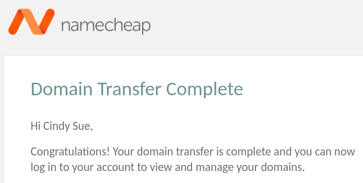 Studebaker's tweet image. WOW, #DomainNames are ALREADY transferred! The order and request posted at 2:37pm EDT. Transfer completed confirmation email is clocked at 5:10pm. I just need to put these things to work.......

For now, knocking head to shake loose how to update dang name servers.

#Webmaster...