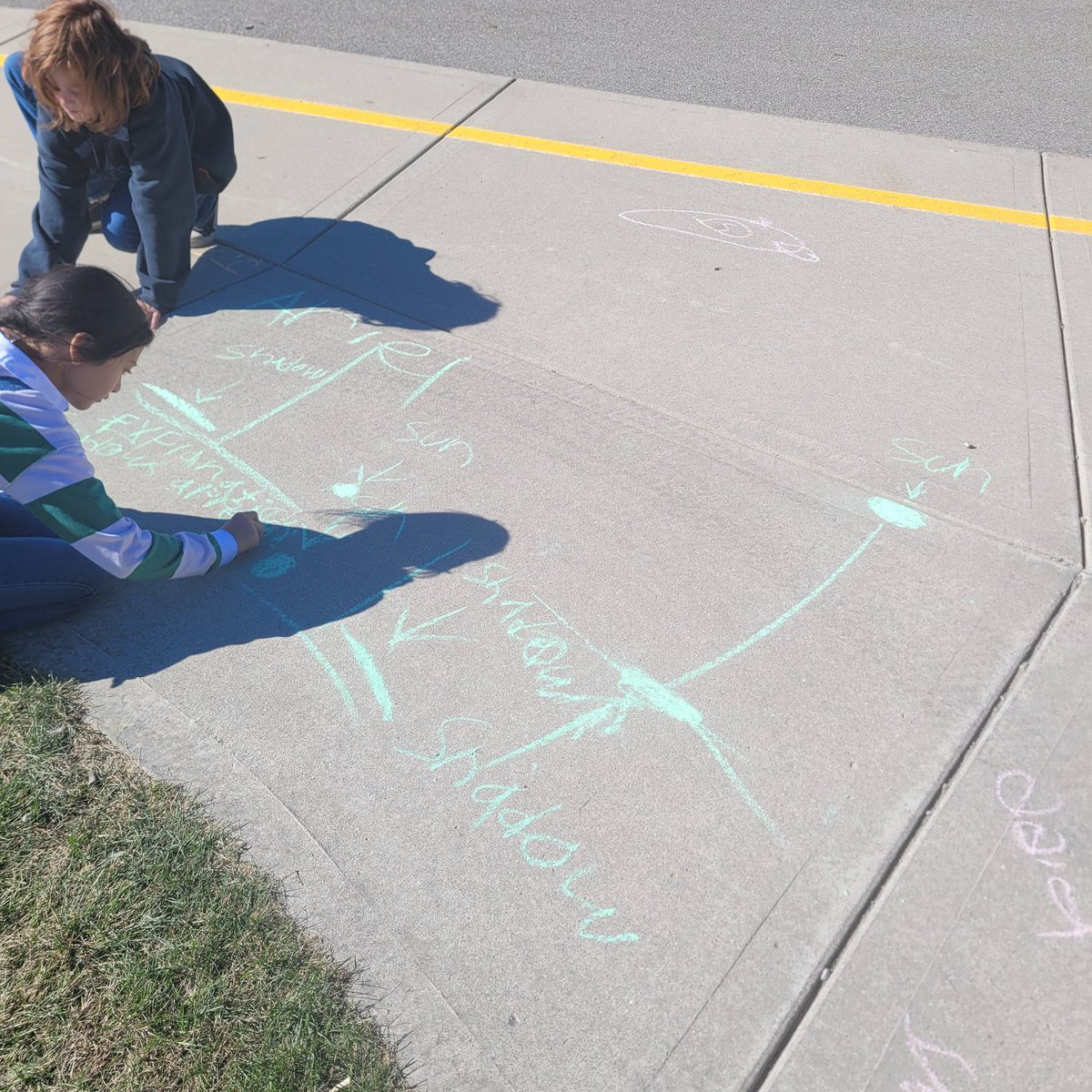 wrightnl's tweet photo. @OrionOaksElem The WrightNotes took their learning to the streets with their sidewalk chalk models to review for their science unit assessment.  #AlwaysLakeOrion https://t.co/uw05zRe3G9
