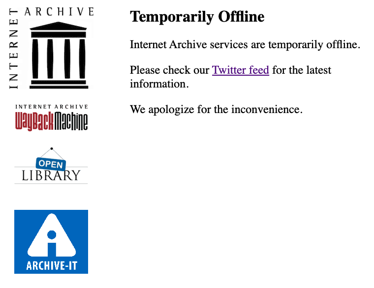 lmdispatch's tweet photo. 🚨ATTENTION🚨
The Internet Archive has fallen victim to a cyber attack. If you have ever made an account on the Internet Archive you may want to change your password immediately there AND on other sites that share the same email and password. You can check if your email and password has been compromised here: https://t.co/FjmQnVTMwn