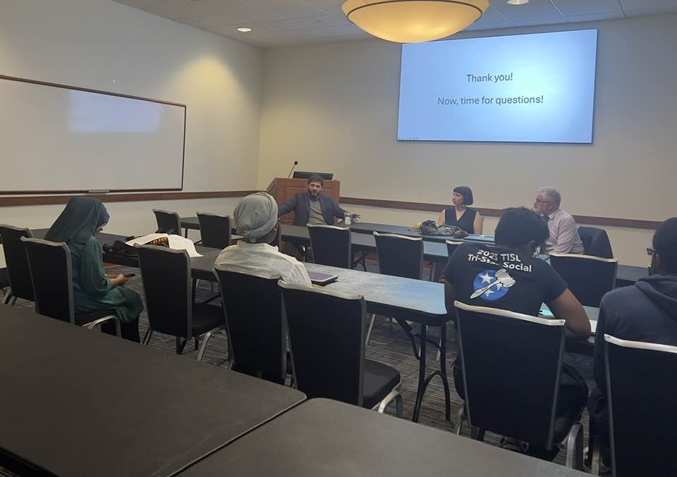 Today’s panel on issues in the 2024 elections with Dr. James Fahey, Dr. Sharon Stanley, and Dr. Matthias Kaelberer.