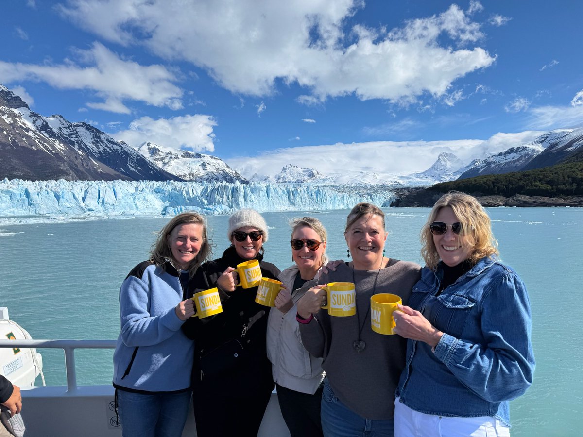 Celebrating our sister’s 50th birthday at the Spegazzini Glacier in Patagonia. #SundayTODAY