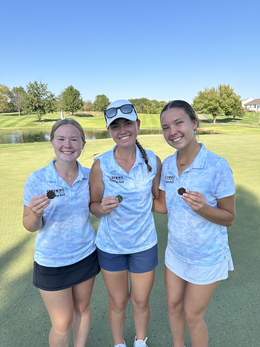 Congratulations to our 3 Class 4 All-District Golfers, Annabelle Bush (Co-Champion), Elaina Nieters (9th), and Bella Daniel (12th)!