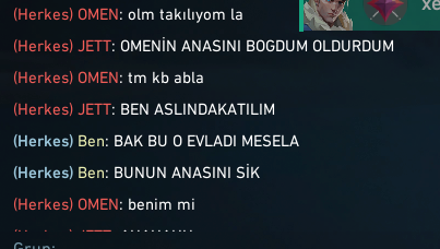 Toukines's tweet photo. ülkede böyle olaylar yaşanıyor,kafa dağıtmak için girdiğimiz bi oyunda bile rahat kalmadı.Yok ben katilim yok omenın anasını boğdum vs sonra bana gelip ekle beni seni taciz edicem ve takımdaki biri çıkıp onu tehdit ettiğinde gel sen sage sen de taciz edicem seni öldürücem diyo+ https://t.co/aFJz6tECwP