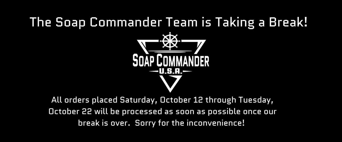 Taking a Fall Break🍁 - mailchi.mp/soapcommander/…