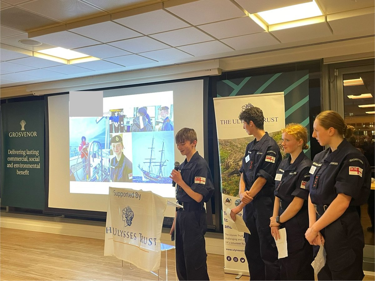 YOULondon1's tweet image. Inspiring evening spent listening to stories of adventure training expeditions funded by the @UlyssesTrust. With @ComdtAC, 282 Sqn @LondonAirCadets and @WinchesterSCC.