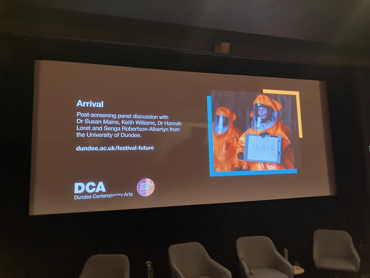 Susan Mains (@susanpmains) on Twitter photo Had a fun evening at our Arrival screening & panel discussion <a href="/DCAdundee/">DCA</a> tonight. Big thanks to Emma Preston for organising, the helpful <a href="/DCAdundee/">DCA</a> staff, my lovely co-panelists & really engaged audience. We had great questions! #FestivalOfTheFuture <a href="/Geog_UoD/">Geography & Environment | University of Dundee</a> <a href="/dundeeuni/">University of Dundee</a> #film Had a fun evening at our Arrival screening & panel discussion <a href="/DCAdundee/">DCA</a> tonight. Big thanks to Emma Preston for organising, the helpful <a href="/DCAdundee/">DCA</a> staff, my lovely co-panelists & really engaged audience. We had great questions! #FestivalOfTheFuture <a href="/Geog_UoD/">Geography & Environment | University of Dundee</a> <a href="/dundeeuni/">University of Dundee</a> #film