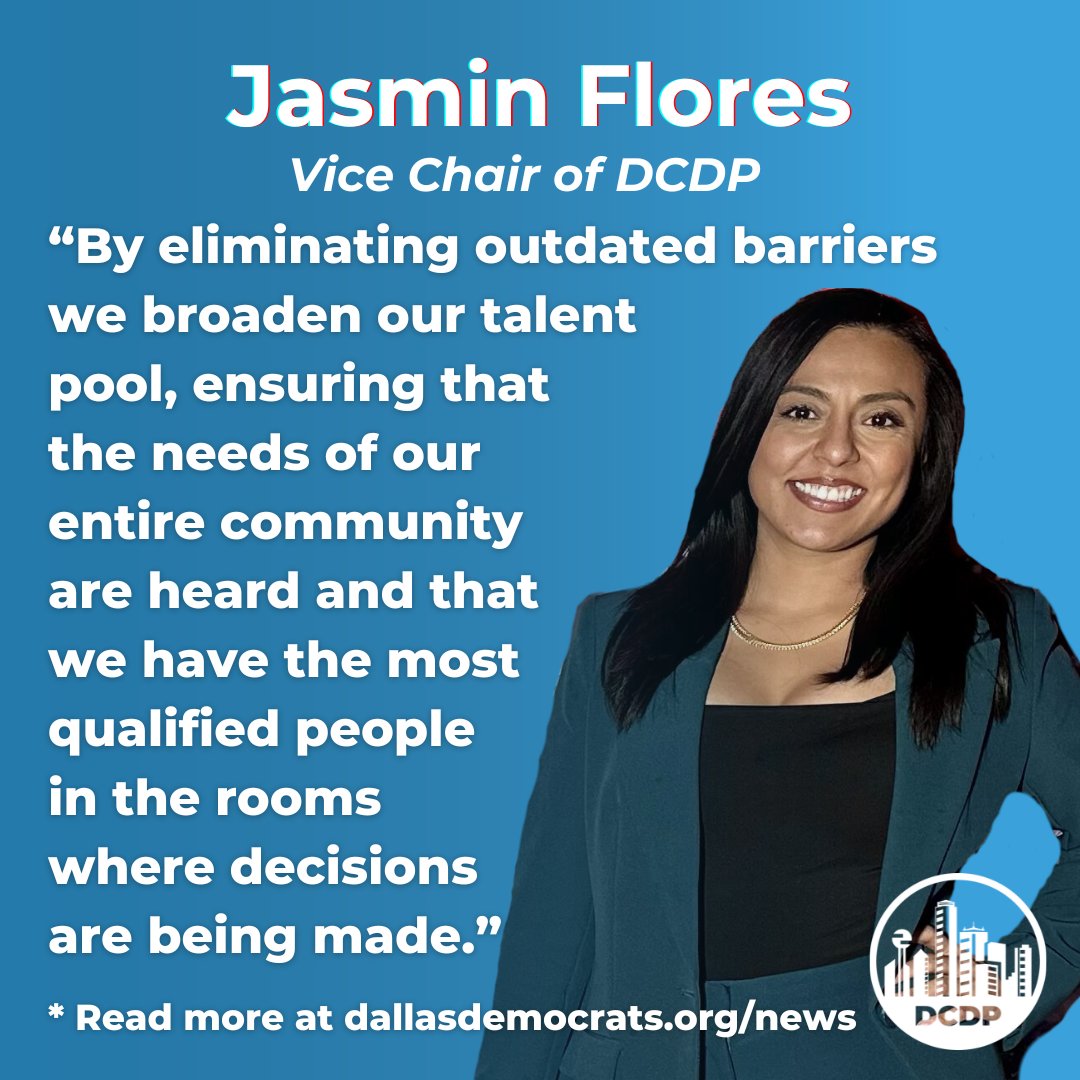 dallasdemocrats's tweet image. Extra! Extra! Read all about it! 🗞️DCDP's Vice Chair Jasmin Flores was featured in the DMN where she laid out a clear case for voting FOR Prop H. Read her full opinion piece at DallasDemocrats.org/news or at the link in our bio. #PropH #DallasDemocrats #ForthePeople