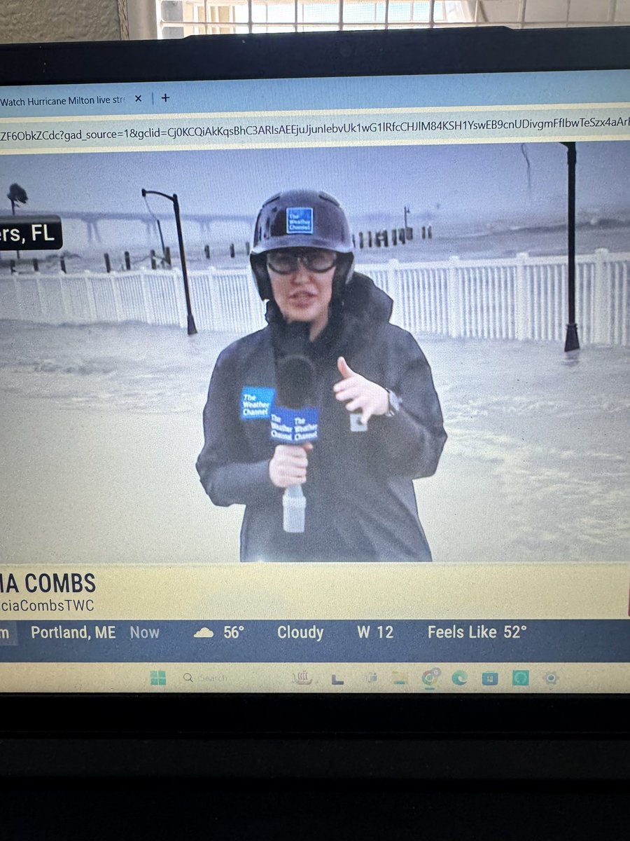 bottles89's tweet photo. Loving the commitment to @Royals post season baseball here @weatherchannel !!#HurricaneMilton #Milton https://t.co/JB8k3s7Qy5