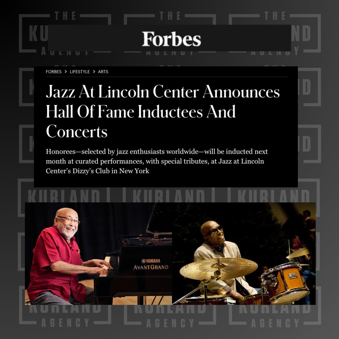 TKA's Eddie Palmieri and Roy Haynes are being honored as Ertegun Jazz Hall of Fame Inductees!
Read the article here:
thekurlandagency.com/.../forbes-jaz…