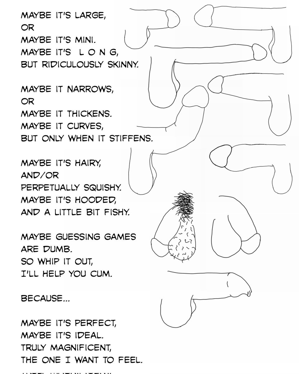 wall_of_wieners's tweet photo. Maybe... 
#dick #cock #penis #poet #wiener #poem #funny https://t.co/wtWHAxAZDR